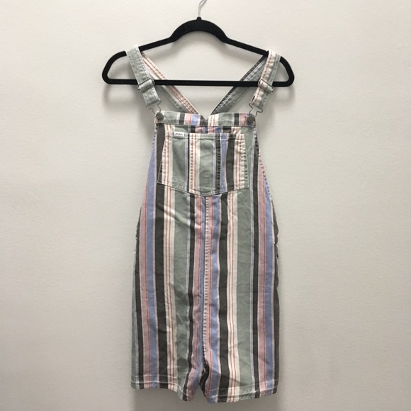 RVCA Townhouse Striped Shortall Overalls - Picture 4 of 9